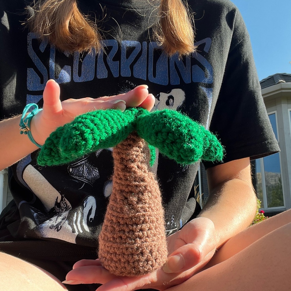 Hand Crocheted Summertime Palm Tree Plushie Decor! - Picture 3 of 10